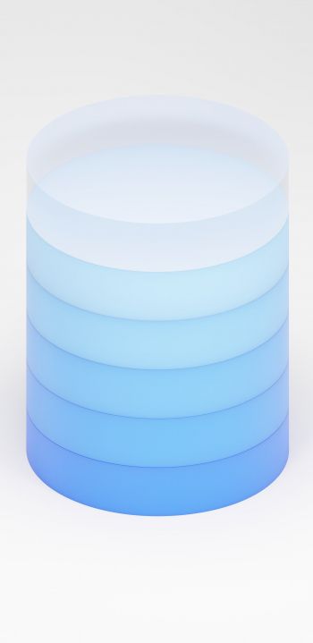 cylinder, blue Wallpaper 1440x2960