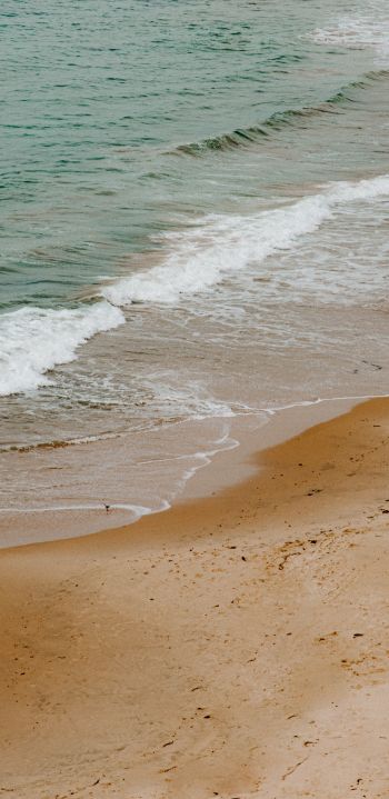 sea, sand, wave, breeze Wallpaper 1080x2220