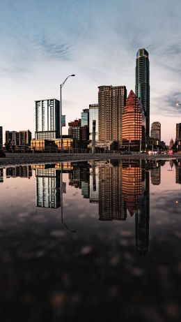 city, reflection, skyscraper Wallpaper 640x1136