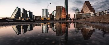city, reflection, skyscraper Wallpaper 2560x1080