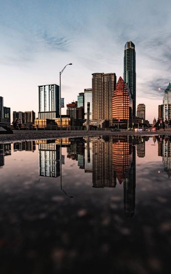 city, reflection, skyscraper Wallpaper 800x1280