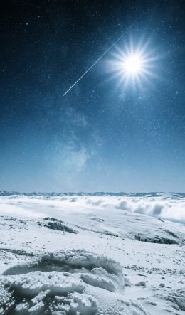 snow, sun, stars, winter Wallpaper 600x1024