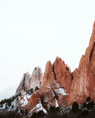 snow, rocks, hills Wallpaper 4480x5600