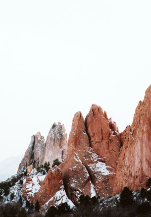 snow, rocks, hills Wallpaper 1640x2360