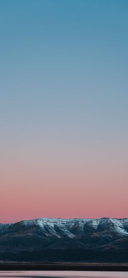 mountains, horizon, sunset Wallpaper 1242x2688
