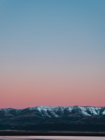 mountains, horizon, sunset Wallpaper 1536x2048