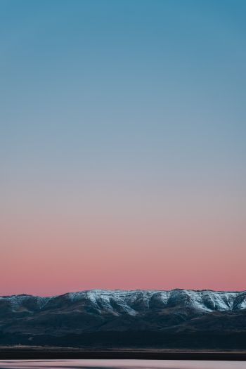 mountains, horizon, sunset Wallpaper 640x960