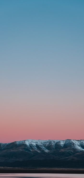 mountains, horizon, sunset Wallpaper 1080x2280