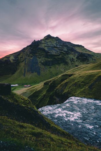 Обои 640x960 Исландия, горы