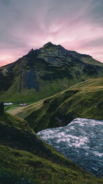 Обои 720x1280 Исландия, горы