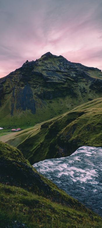 Обои 720x1600 Исландия, горы