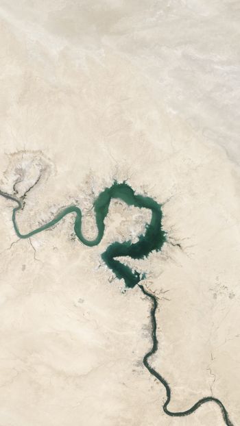 top view, river, Baghdad, Iraq Wallpaper 750x1334