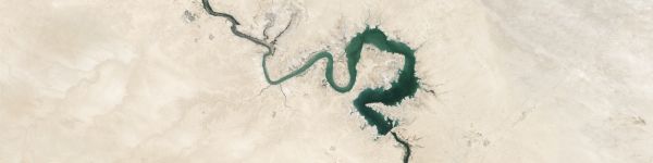 top view, river, Baghdad, Iraq Wallpaper 1590x400