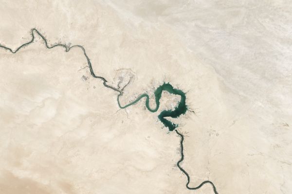 Обои 3606x2404 вид сверху, река, Багдад, Ирак