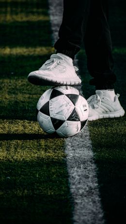 sport, sneakers, ball Wallpaper 640x1136