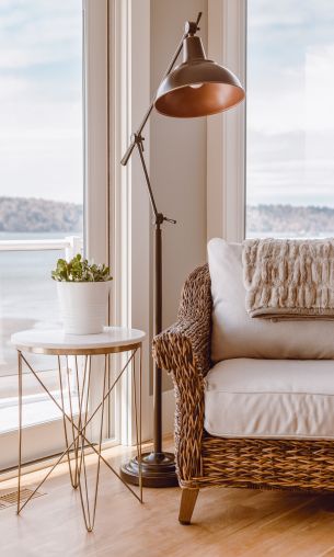 interior, chair, lamp Wallpaper 1200x2000