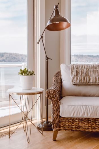 interior, chair, lamp Wallpaper 640x960