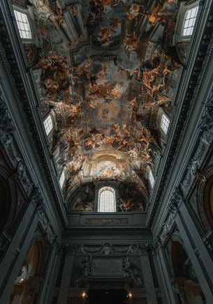 ceiling, art Wallpaper 1668x2388