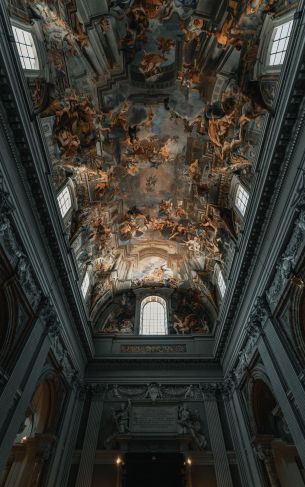 ceiling, art Wallpaper 1752x2800