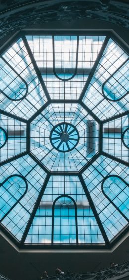 Vatican, glass, ceiling Wallpaper 828x1792