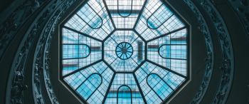 Vatican, glass, ceiling Wallpaper 3440x1440