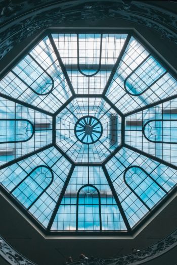 Vatican, glass, ceiling Wallpaper 640x960