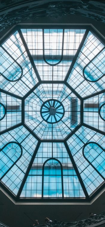 Vatican, glass, ceiling Wallpaper 828x1792