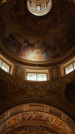dome, art, Genoa, Italy Wallpaper 720x1280