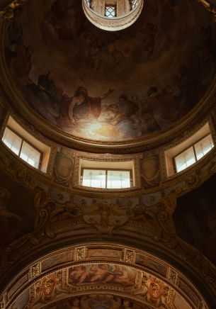 dome, art, Genoa, Italy Wallpaper 1668x2388