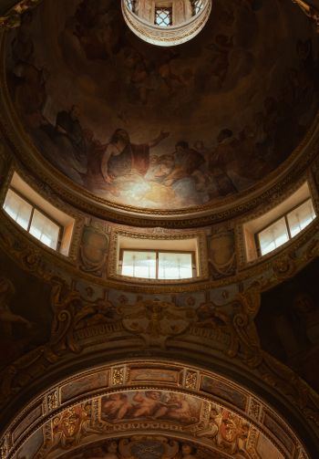 dome, art, Genoa, Italy Wallpaper 1640x2360