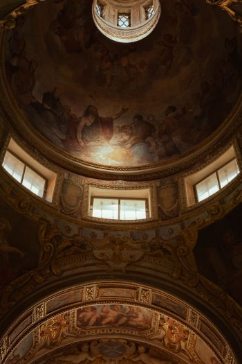 dome, art, Genoa, Italy Wallpaper 640x960