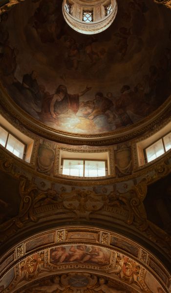 dome, art, Genoa, Italy Wallpaper 600x1024