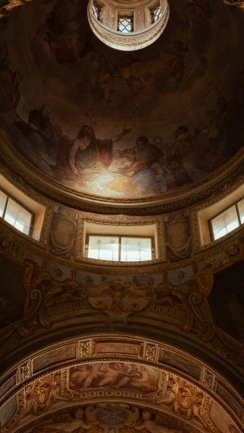 dome, art, Genoa, Italy Wallpaper 2160x3840
