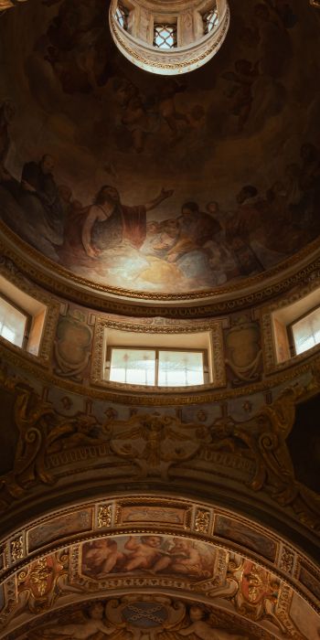 dome, art, Genoa, Italy Wallpaper 720x1440