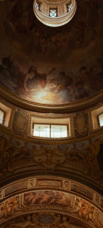 Обои 1440x3200 купол, искусство, Генуя, Италия