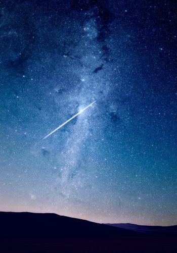 starry sky, shooting star Wallpaper 1668x2388
