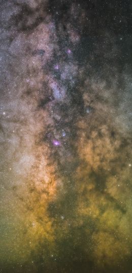 milky way, stars Wallpaper 1440x2960