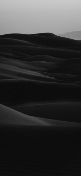 Обои 1242x2688 песчаные дюны, темный