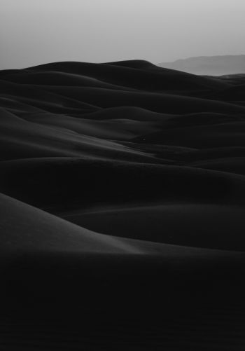 Обои 1668x2388 песчаные дюны, темный