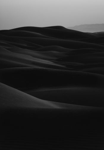 sand dunes, dark Wallpaper 1640x2360