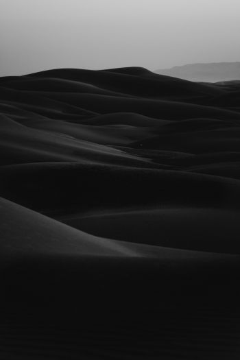 Обои 640x960 песчаные дюны, темный