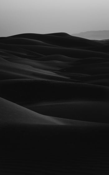 Обои 800x1280 песчаные дюны, темный
