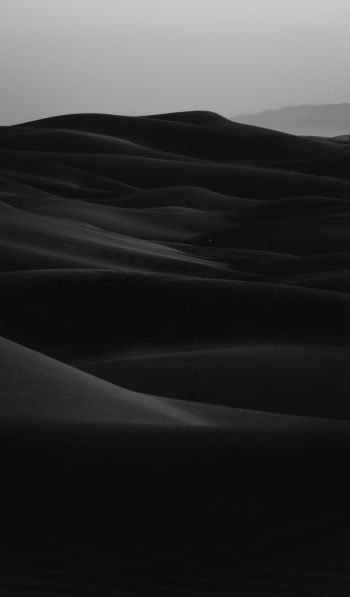 Обои 600x1024 песчаные дюны, темный