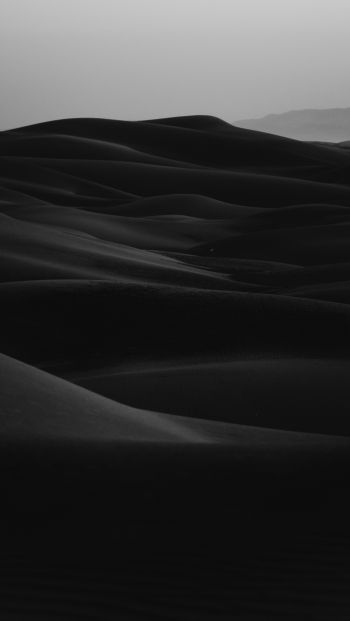 Обои 640x1136 песчаные дюны, темный