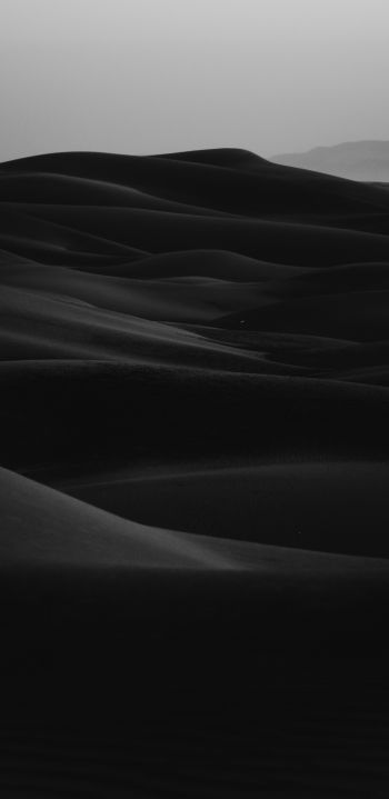 Обои 1080x2220 песчаные дюны, темный