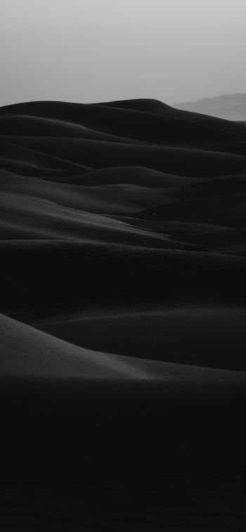 Обои 1125x2436 песчаные дюны, темный
