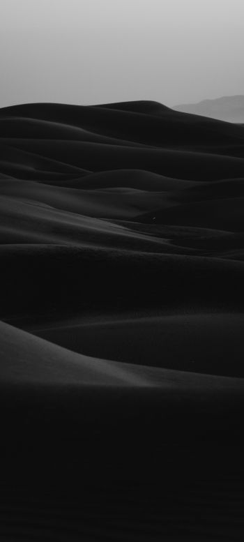 Обои 1440x3200 песчаные дюны, темный