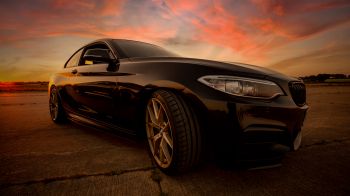 BMW 240i Coupe, sunset Wallpaper 3840x2160