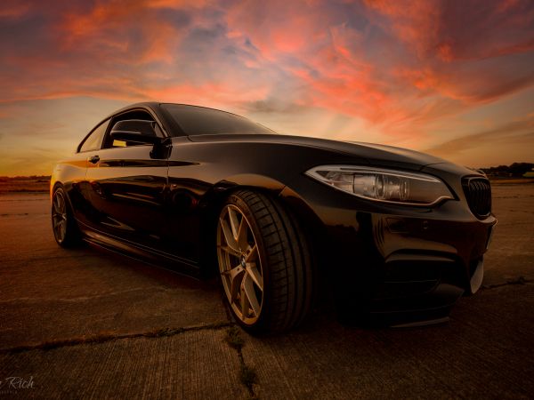 BMW 240i Coupe, sunset Wallpaper 1024x768