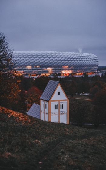 Allianz Arena, Munich, Germany Wallpaper 1600x2560